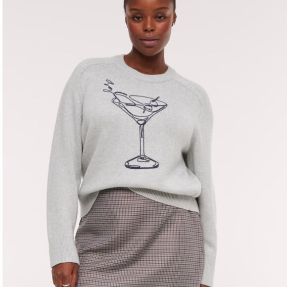 NWT Abercrombie Madeline Martini Crew Sweater - Picture 1 of 1